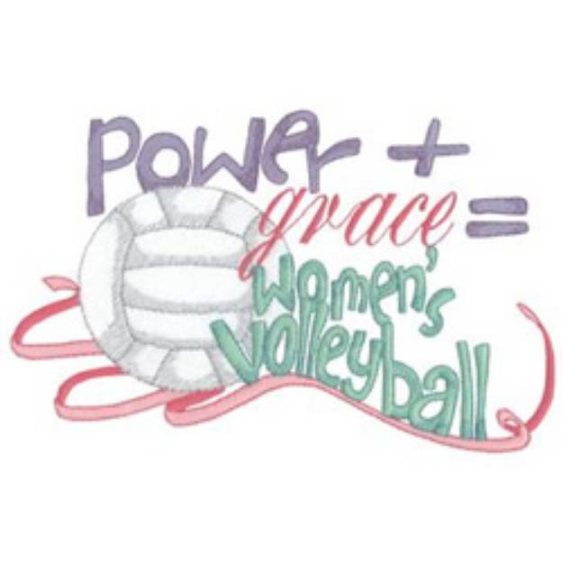 Picture of Womens Volleyball Machine Embroidery Design