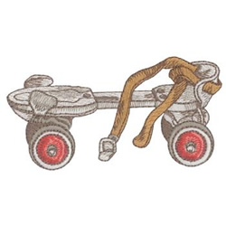 Vintage Roller Skate Machine Embroidery Design