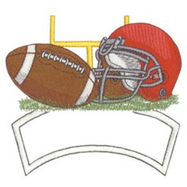 Picture of Football Name Drop Machine Embroidery Design
