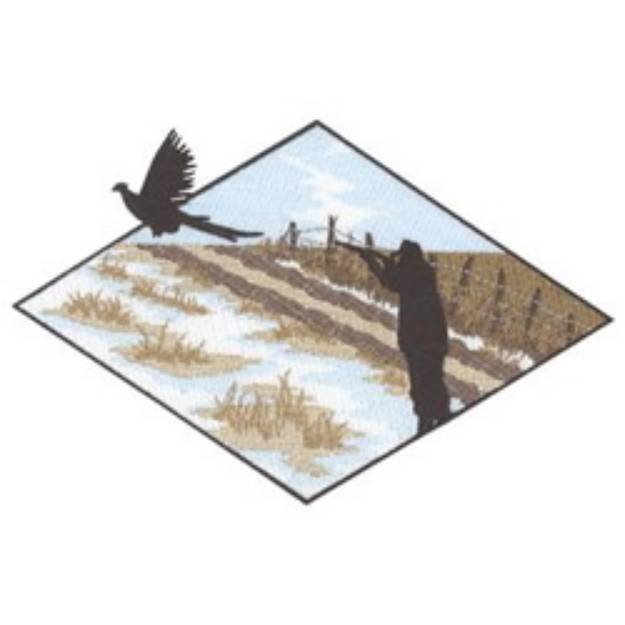 Picture of Pheasant Hunting Machine Embroidery Design