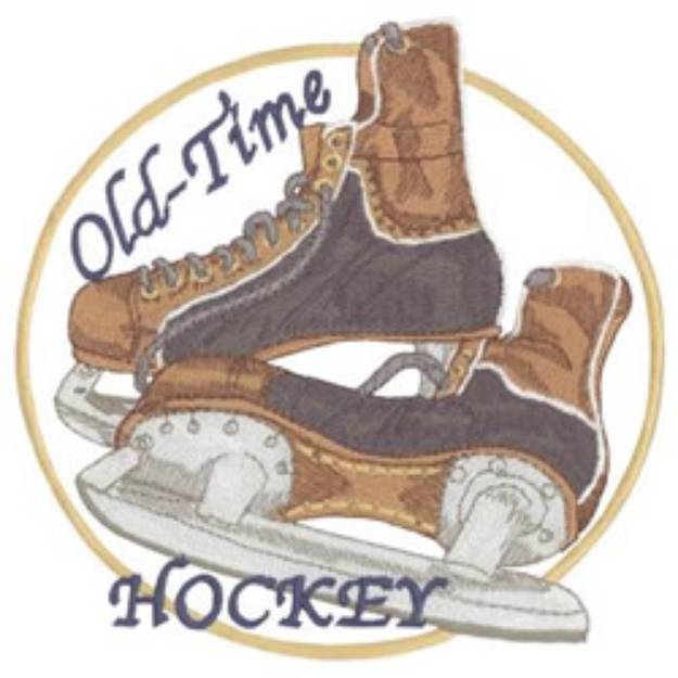 Picture of Old Time Hockey Machine Embroidery Design