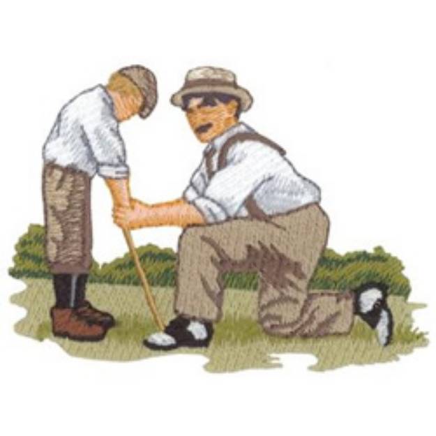 Picture of Holding The Club Machine Embroidery Design