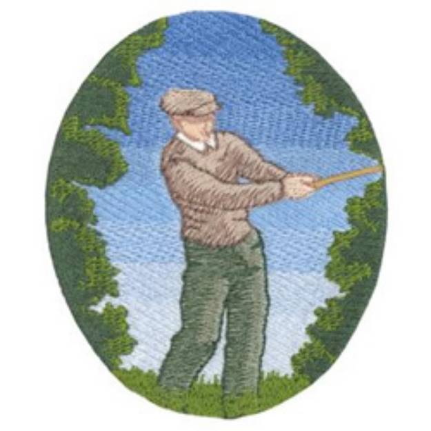 Picture of Golf Swing Machine Embroidery Design
