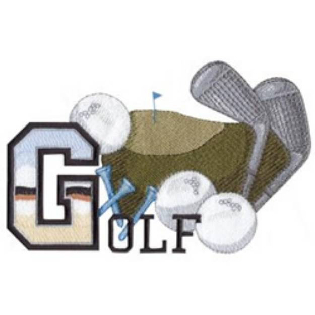 Picture of Golf Machine Embroidery Design