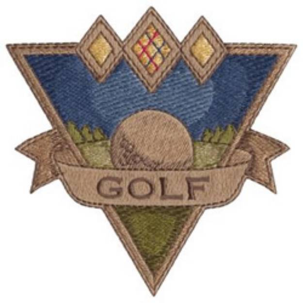 Picture of Golf Banner Machine Embroidery Design