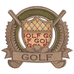 Golf Crest Machine Embroidery Design