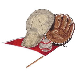 Baseball Equipment Machine Embroidery Design