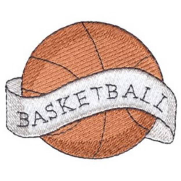 Picture of Basketball Banner Machine Embroidery Design