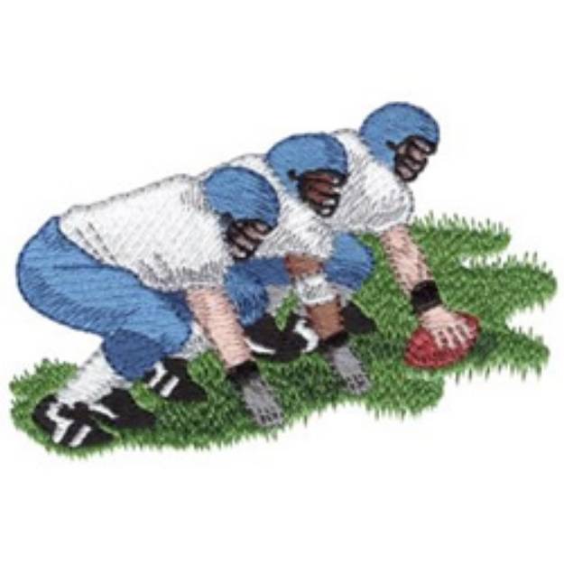 Picture of Football Line Machine Embroidery Design