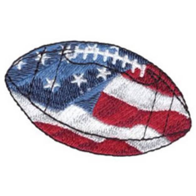 Picture of Patriot Football Machine Embroidery Design
