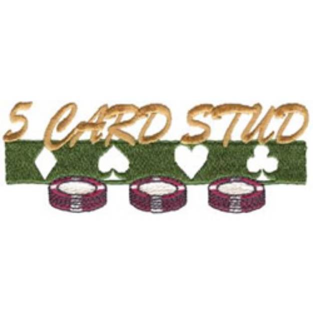 Picture of 5 Card Stud Machine Embroidery Design