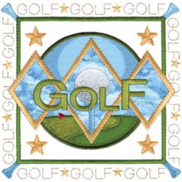 Picture of Golf Applique Machine Embroidery Design