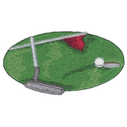Golf Putt Machine Embroidery Design