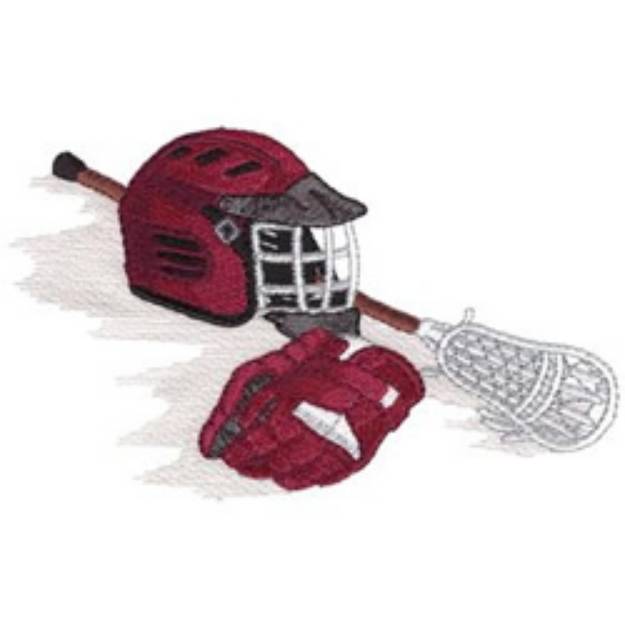 Picture of Lacrosse Equipment Machine Embroidery Design