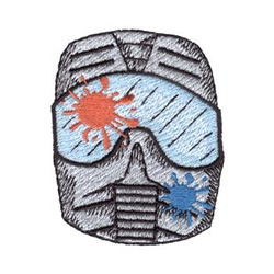 Paintball Mask Machine Embroidery Design