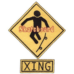 Skateboard Xing Machine Embroidery Design