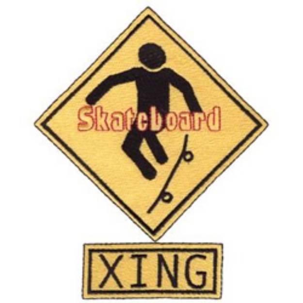 Picture of Skateboard Xing Machine Embroidery Design