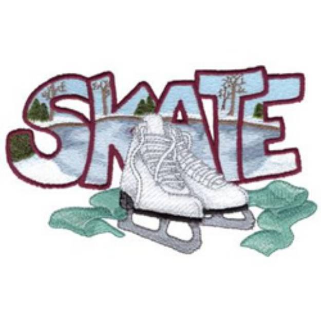 Picture of Skate Machine Embroidery Design