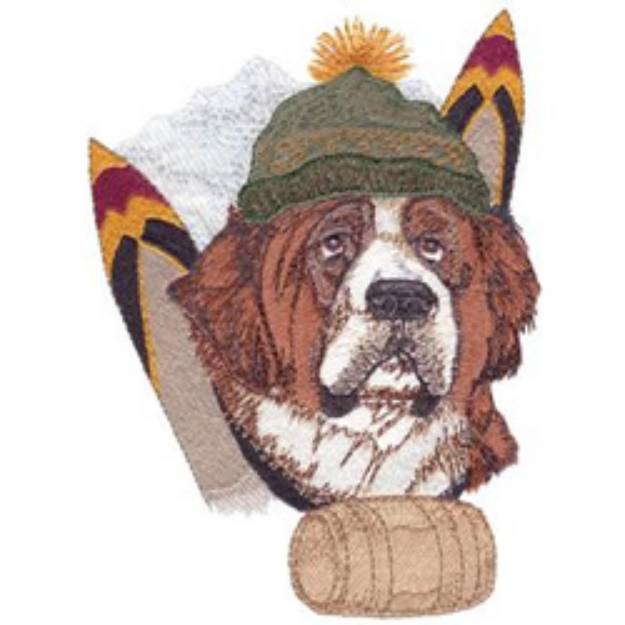 Picture of Ski Patrol Dog Machine Embroidery Design