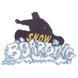 Snow Boarding Machine Embroidery Design