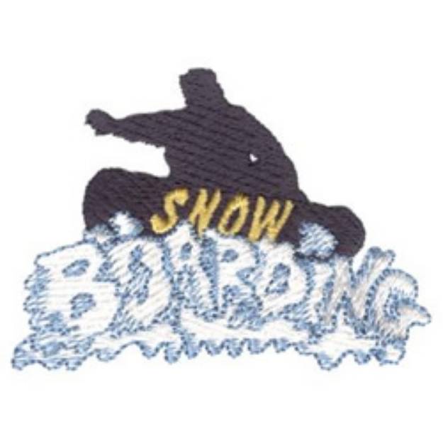 Picture of Snow Boarding Machine Embroidery Design