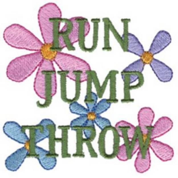 Picture of Run Jump Throw Machine Embroidery Design