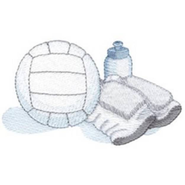 Picture of Volleyball Gear Machine Embroidery Design