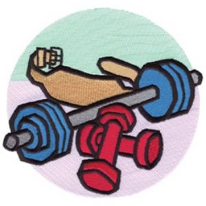 Picture of Weightlifting Machine Embroidery Design
