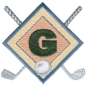 Picture of Golf Diamond Machine Embroidery Design