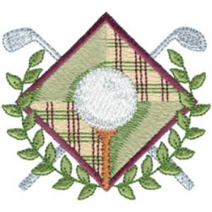 Picture of Golf Ball Wreath Machine Embroidery Design