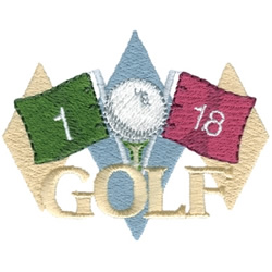 Golf Flags Machine Embroidery Design