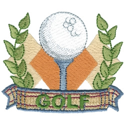 Golf Wreath Machine Embroidery Design