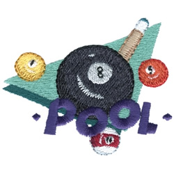 Pool Machine Embroidery Design