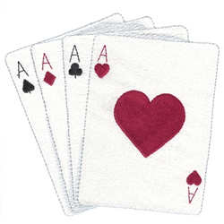 Four Aces Machine Embroidery Design