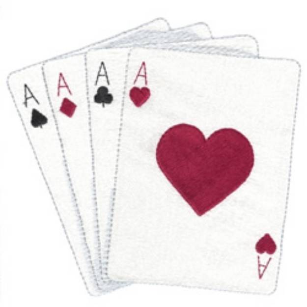 Picture of Four Aces Machine Embroidery Design