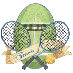 Tennis Design Machine Embroidery Design