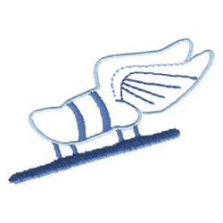 Speed Skating Logo Machine Embroidery Design