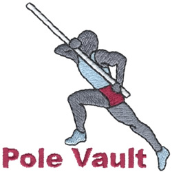 Pole Vault Machine Embroidery Design