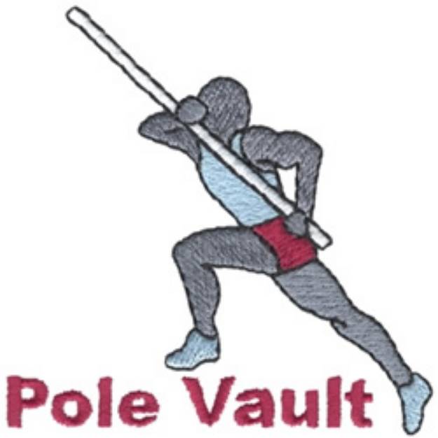 Picture of Pole Vault Machine Embroidery Design