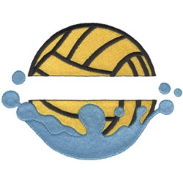 Picture of Water Polo Name Drop Machine Embroidery Design