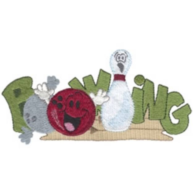 Picture of Kids Bowling Machine Embroidery Design