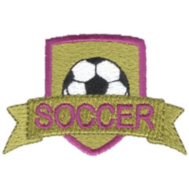 Picture of Soccer Emblem Machine Embroidery Design