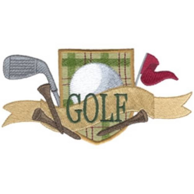 Picture of Golf Crest Machine Embroidery Design