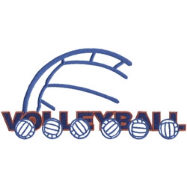 Picture of Volleyball Machine Embroidery Design