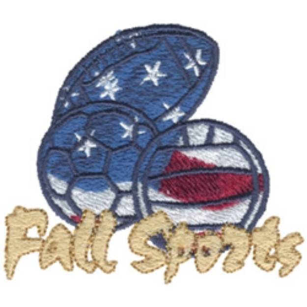 Picture of Fall Sports Machine Embroidery Design