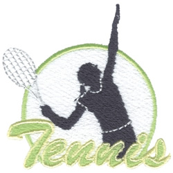 Womens Tennis Machine Embroidery Design