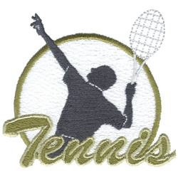 Male Tennis Machine Embroidery Design