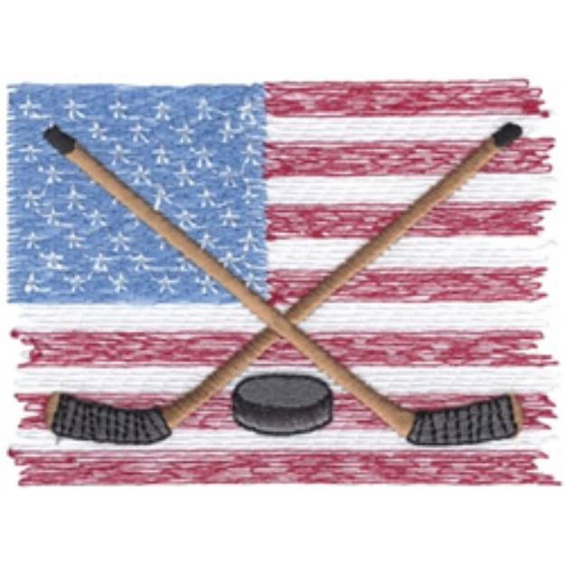 Picture of American Hockey Machine Embroidery Design