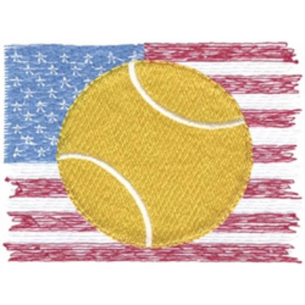 Picture of American Tennis Machine Embroidery Design