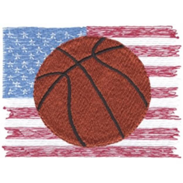 Picture of American Basketball Machine Embroidery Design